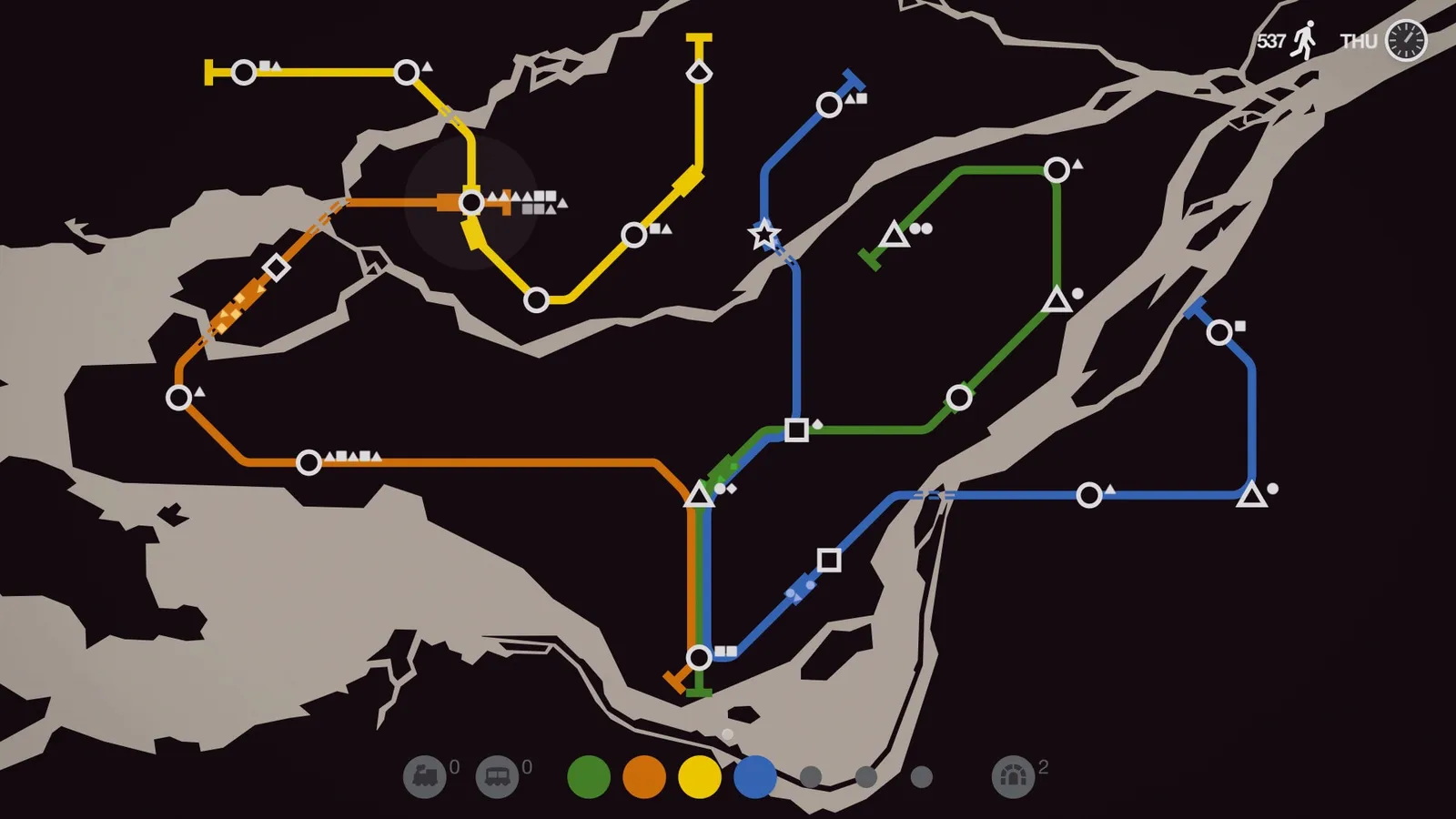 Mini Metro — logistics, transportation gameplay screenshot 3
