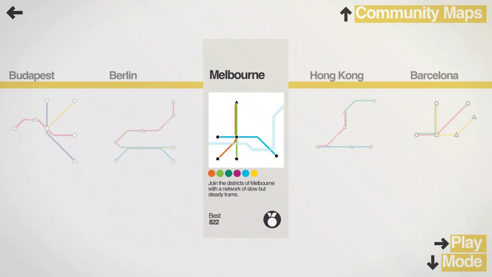 Mini Metro — logistics, transportation gameplay screenshot 4