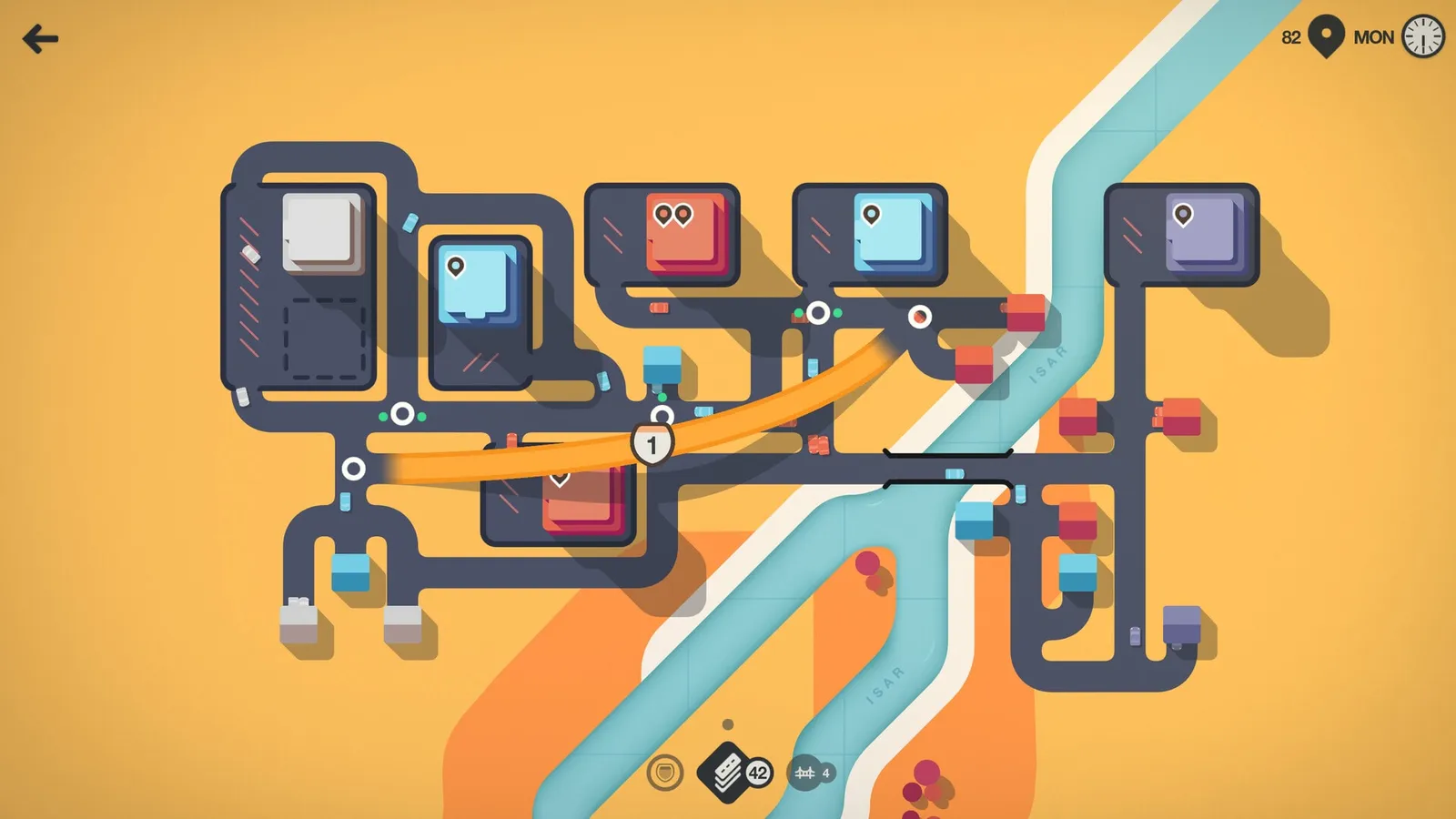 Mini Motorways — logistics, transportation gameplay screenshot 2