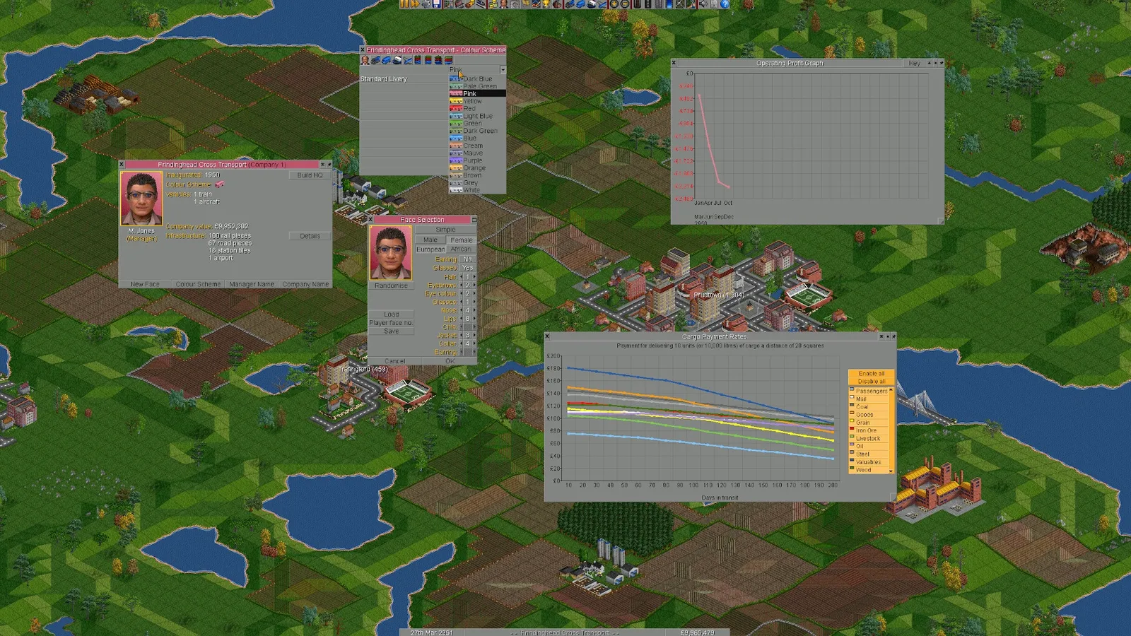 OpenTTD — logistics, transportation gameplay screenshot 8
