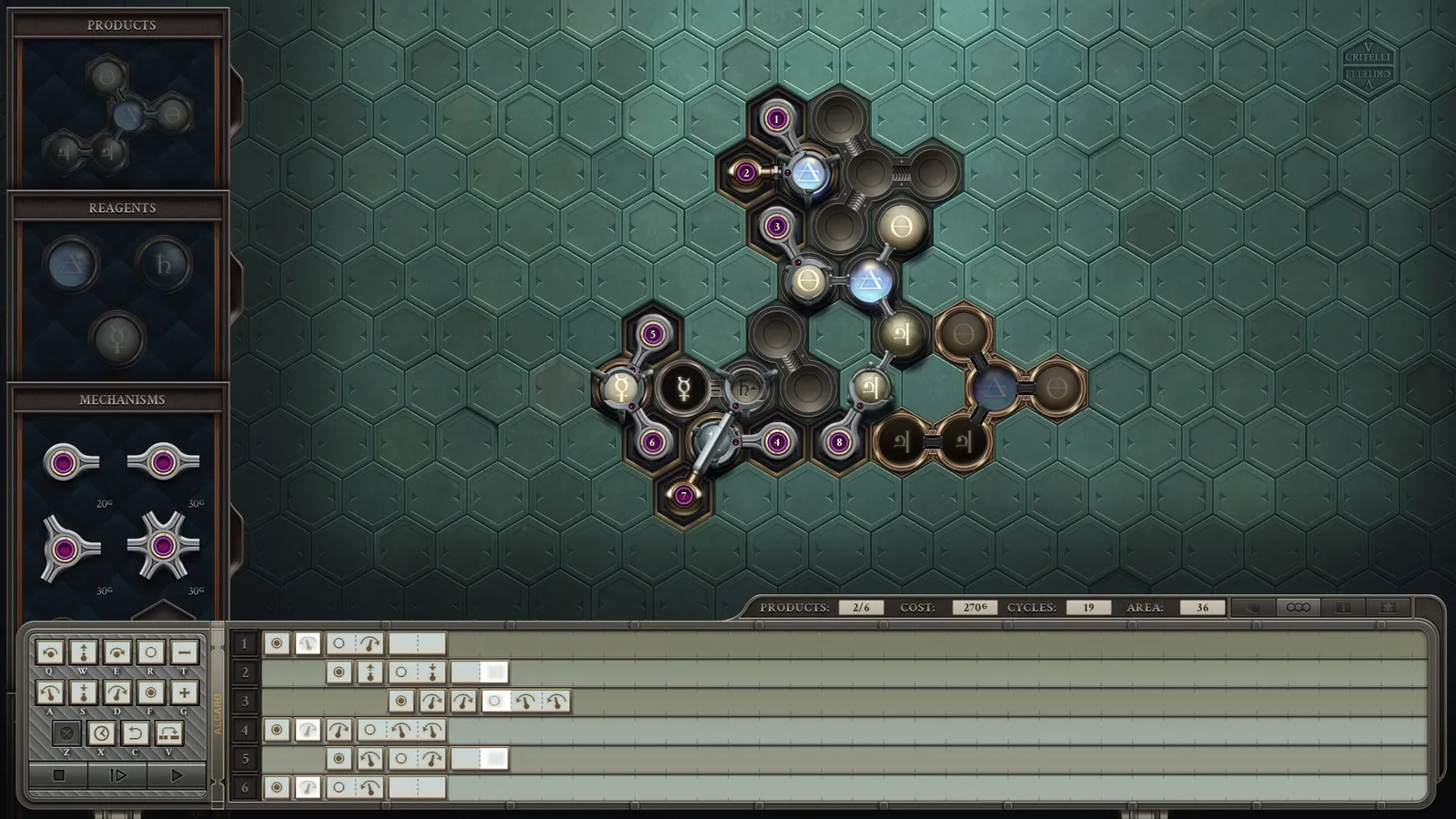 Opus Magnum — automation, puzzle gameplay screenshot