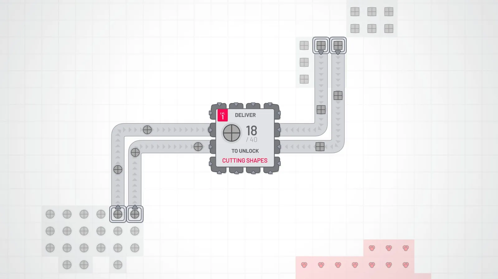 shapez — automation, factory gameplay screenshot