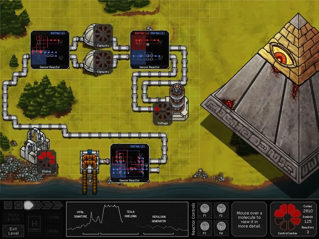 SpaceChem — automation, puzzle gameplay screenshot