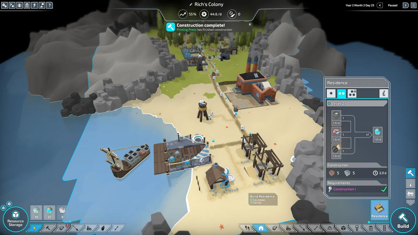 The Colonists — logistics, colony sim gameplay screenshot 3