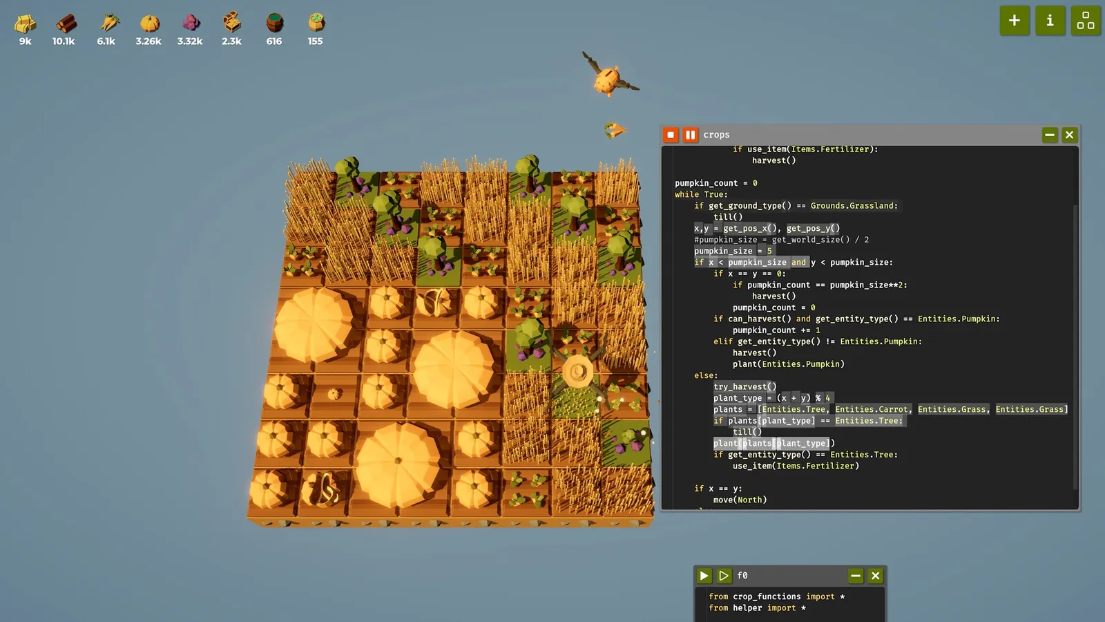 The Farmer Was Replaced — automation, programming gameplay screenshot