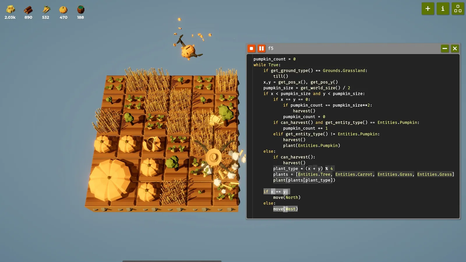 The Farmer Was Replaced — automation, programming gameplay screenshot 8