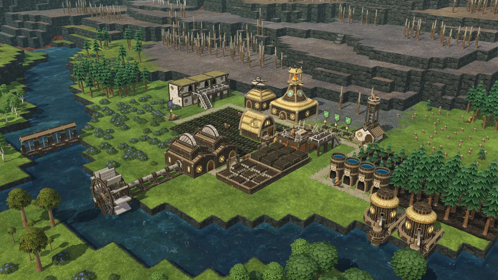 Timberborn — logistics, colony sim gameplay screenshot
