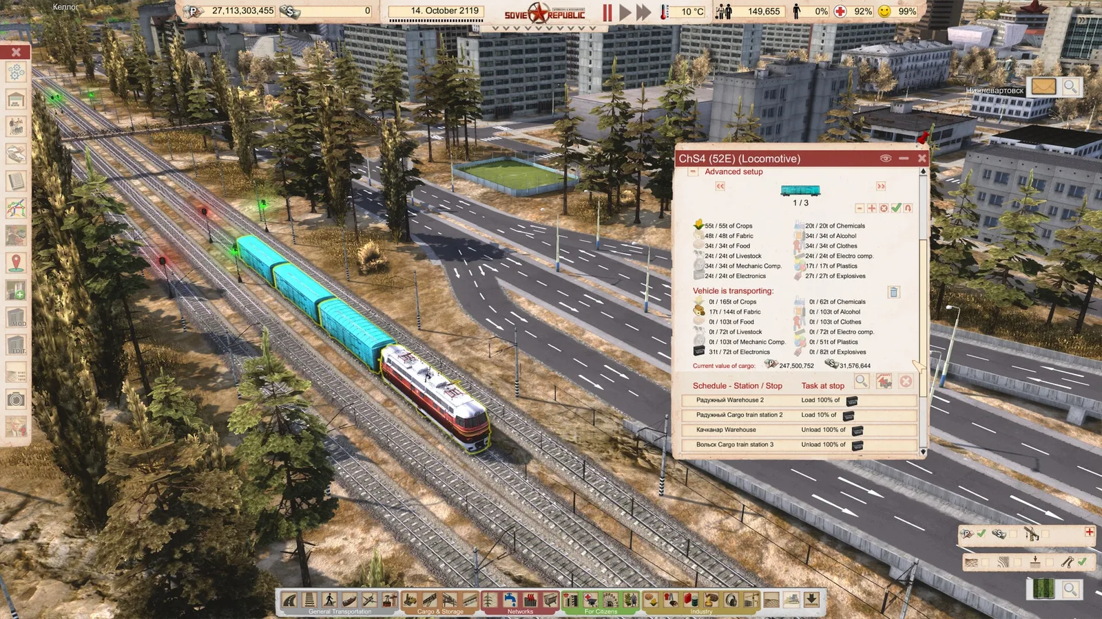 Workers & Resources: Soviet Republic — logistics, city builder gameplay screenshot